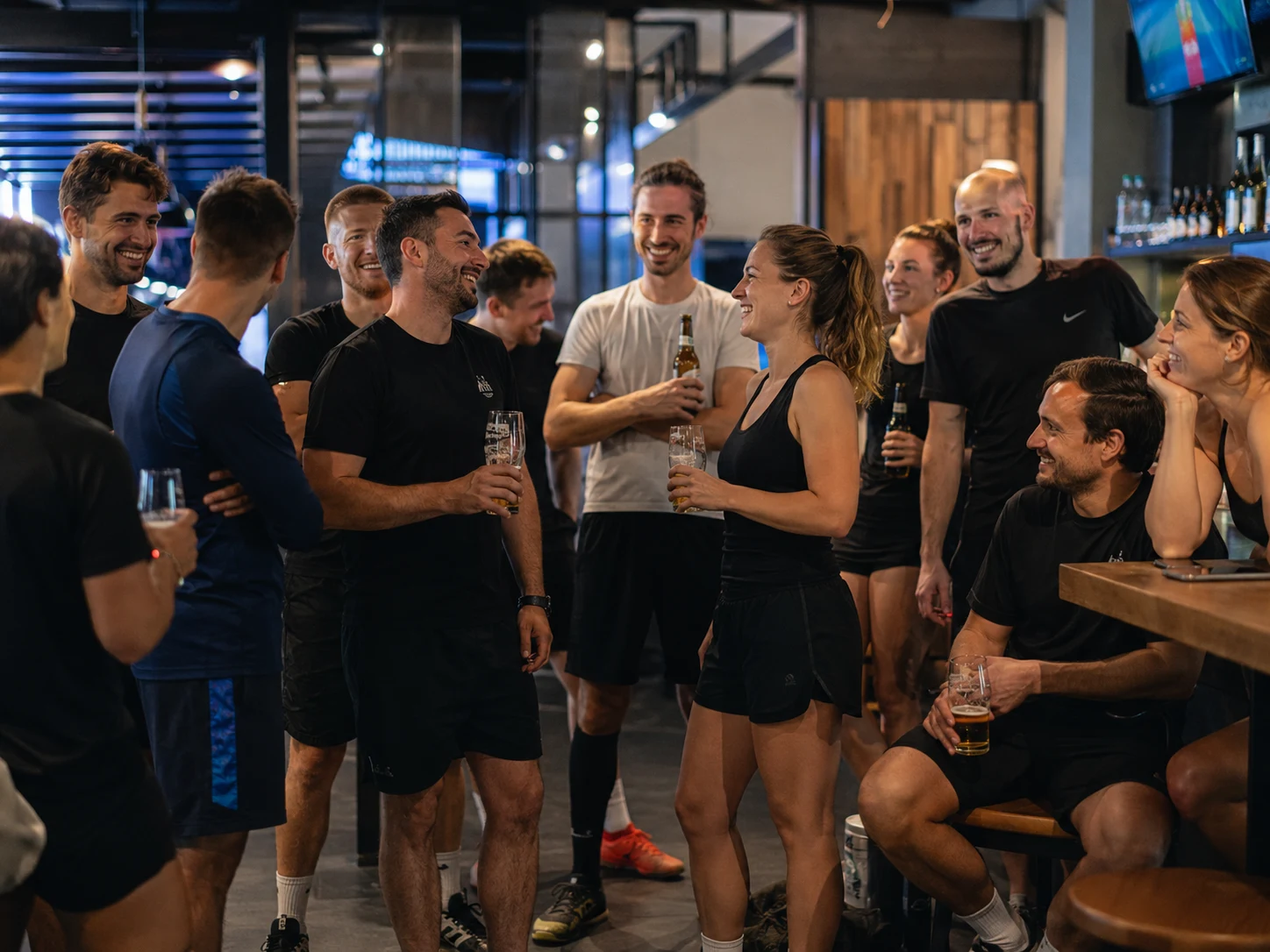 Ambiance club house après un match au Street Beauchamp
